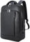 TIDING Leather 15.6 Laptop Backpack for Men Business Work Bag Expandable Travel Rucksack Large Daypacks with USB Charging Port, Black
