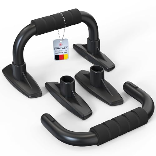 FUNFLEX Liegestützgriffe für effektives Oberkörpertraining - Push-up Bars mit rutschfestem Griff & stabilem Design - Handgelenkfreundlich - Trainingsgerät für Männer & Frauen - Fitness Zuhause