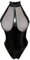 Damen Wetlook Leder Bodysuit Brust Harness PU Leder Halsband mit Kette Erotik String Body Unterwäsche Gogo Unterwäsche Clubwear mit Neckholder, Style 1, S