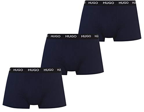 HUGO Herren Trunk Triplet Pack Boxershorts, Blau (Navy 410), XL EU