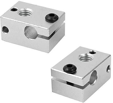 3D FREUNDE 2x Aluminium Heizblock für E3D V6 Clone PT100 Sensor Cartridge Heater Block Extruder Hotend RepRap Prusa I3 Makerbot 3D Drucker