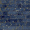 Muriva 3D Effect Navy Blue Gold Metallic Brick Wallpaper Stone Industrial