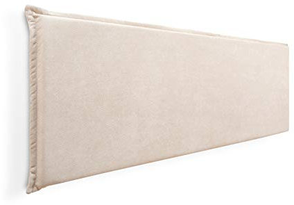 SUENOSZZZ-ESPECIALISTAS DEL DESCANSO Cabecero de Espuma Jazmin Foam Liso con Ribete, Desenfundable, para Camas de 80 y 90 (94 x 52 cm) Tela Beige