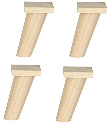RENSHENKTO Lot de 4 pieds de plan de travail en bois durable pour bureau, armoire, table, sol, café, meubles