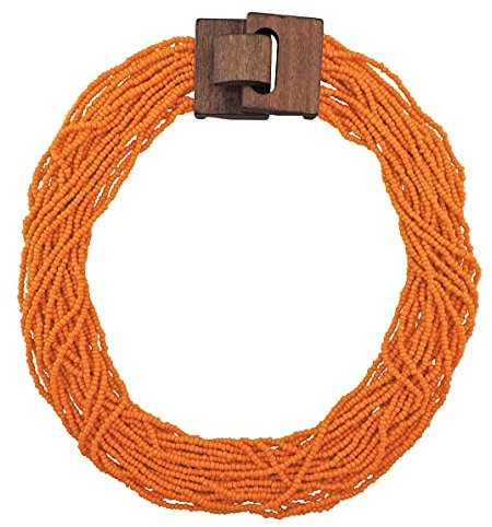 Collier tendance multi-rangs coloré pour femme, style bohème tropical, Verre Bois, Non connu,