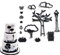 GUMEI 14 pièces/Ensemble Parc thème emporte-pièce en Plastique Plante Arbre Herbe Rue Lampe Fondant Coupe gâteau décoration Outils Cuisson Cupcake Moule