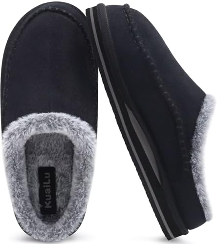 KuaiLu Zapatillas de Soporte de Arco Para Hombre Cómodo Cálido Interior