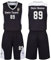 HDSD Benutzerdefiniert Trikot Kinder Erwachsene Basketball Jersey & Shorts 2 Teiliges Set Name Nummer Team Logo Personifizieren Basketball Trikots (Schwarz)