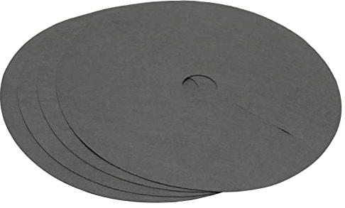 sourcing map Anello per pacciamatura per alberi in tessuto non tessuto da 82 cm, copertura per piante per il controllo delle erbacce rotonde barriera nera confezione da 4