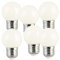 Luminea Glühbirnen LED E27: 6er-Set LED-Lampen E27, Retro, G45, 1W (ersetzt 10W), 50 lm, warmweiß (Lampe Tropfenform, Tropfen (warmweiß), Wohnzimmerleuchten)