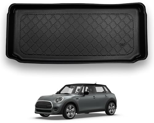 NOMAD Boot Liner Compatible with Mini Cooper 2014+ F56 3 Door Fits Adjustable Boot Floor Upper Position Premium Tailored Fit Car Protector Guard Tray Fitted - Dog Friendly & Waterproof Raised Edges