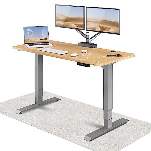 Desktronic HomePro Höhenverstellbarer Schreibtisch 140 × 70 cm – Elektrischer Schreibtisch Mit Zwei Elektrischen Motoren, Touchscreen-Steuerung und Integrierten USB-A- und USB-C-Ladeanschlüssen