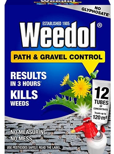 Weedol Path Weed Killer Liquid Concentrate 12 Tubes Treats 120m2 Garden Path & Patio Weed Control