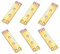 TA-VIGOR 6Pcs Six Mount Holes Flat Fixing Mending Plates, Straight Brace Brackets Mending Repair for Wood Connector, Gold, 80mmx23mmx1.6mm