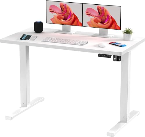 SANODESK 110 * 60 Scrivania Regolabile in Altezza Standing Desk Scrivania Elettrica Scrivania Motorizzata Telaio in Acciaio Solido a 2 stadi per Lavorare da Casa