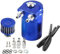 Judavry Alluminio Oil Catch Can Auto, 300 ml Universal Aria Olio Seperator, Cattura Decanter Vapori Olio Kit, Olio Serbatoio per Auto Accessori di 2 Porte, Filtro Aria, Tubi