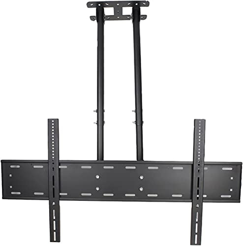 Double pole single screen ceiling TV mount, display support frame for 60-100 inch flat and curved TVs