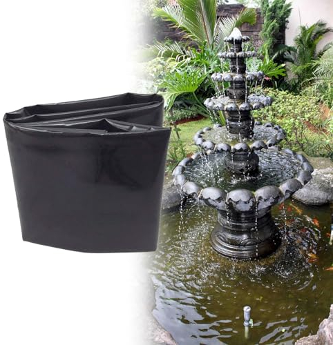 JEDAL Teichfolie Gartenteich Folie 1x5m 4x6m 5x12m 8x10m 9x15m 12x14m, 0.12mm Teichmembran HDPE Teichplane Für Kleine Teiche Oder Als Schutz Für Gartebnpools (Color : schwarz, Size : 14×14m)