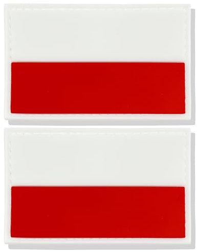stidsds Polen-Flaggen-Patch, Polnische Flagge, Militär, taktischer Aufnäher, Polen-Flaggen, PVC, Klettverschluss, für Kleidung, Hut, Rucksäcke, Stolz, Dekorationen, 2 Stück