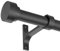 Kurze Gardinenstange, 30,5–50,8 cm, Teleskop-Seitenvorhangstangen, 2,5 cm Durchmesser, verstellbare Gardinenstange aus Metall, Mattschwarz