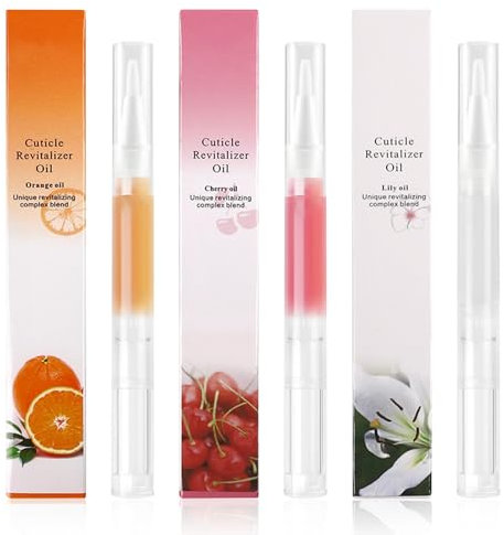 Cuticle Oil Pens for Nail Care 3 Pcs,Nail Oil Pen Nourishing,Moisturizing,Cuticle Oil for Nails with Soft Brush Natural Ingredients,Prevent Nail Cracking and Dry