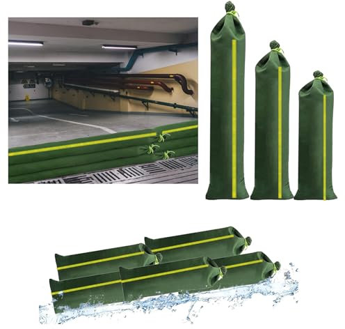 Estresen 2 Stück Sandsäcke zum befüllen mit Reflektorstreifen Sandsack Hochwasserschutz Silosandsäcke Hochwassersperre Hochwasser Sandsack Beschwerung Gewichte für pavillon 60×20cm