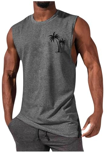 Coupons rabatt Angebote Tank Top Herren Kurzarm Sommer Unterhemd Stretch Bequeme T Shirt Baumwolle Sport Muskelshirt Regular Fit Workout Tanktop Bodybuilding Trägershirts 2024 Achselshirts