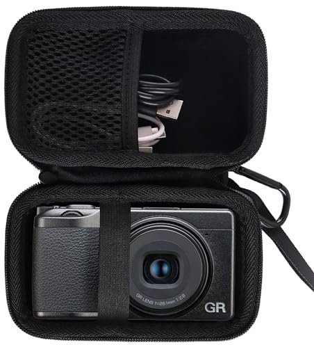 JINMEI Hard EVA Carrying Case Compatible with Ricoh GR IIIx/GR III/GR II/GR Digital Camera Case (black)