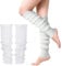 MUNSKT 1 pair of Leg Warmer for Women Girls, Black or white Soft Winter Knit Socks Athletic Stretch Knee High Women's Leg Warmer, 80/90s Party Neon Ballet Dance, Ice Skating Accessories (White 1)