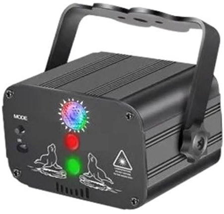 Disco Lights Mini RGB Laser Projector Stage Light DJ Disco LED Lamp USB Rechargeable UV Sound Strobe Stage Effect Wedding Xmas Holiday Party For DJ Club Brithday KTV Festival Home(USB,3 Hole 60 Patter