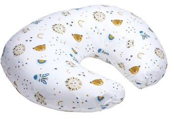 Cuddles Collection Nursing Pillow with 100% Cotton Cover - Removable Cover Breastfeeding Pillows for Comfortable Nursing Support Baby Pillow (Zebra world)