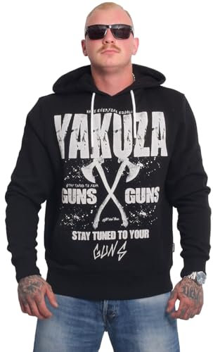 Yakuza Herren Axe Kapuzenpullover, Schwarz, L