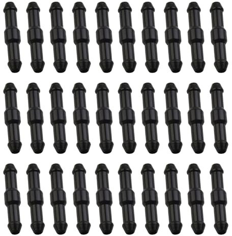 Mikiuly Raccord Tuyau Lave Glace, Tuyau Essuie Glace, Tuyau Essuie Connecteur, Connecteur Universel de Lave Glace, Convient à La Plupart des Tuyaux de Lave Glace de Voiture,Noir, 30 pièces