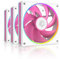 ID-COOLING AF-127-PINK Trio 3 Pack Case Fans Pink Fans Daisy-Chained 120mm Computer Fan for Radiator/CPU Air Cooler/Computer Case