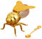 ASIAD Bienen-Honigtopf Kreative Metall-Honigbehälter Mit Schöpflöffel Wunderschönes Goldenes Honigglas In Bienenform Neuartiger Bienen-Honigtopf Dekorative Verzierung,Gold