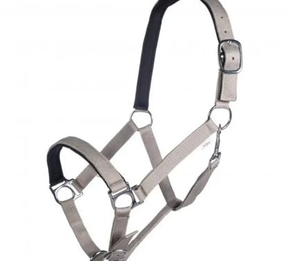 HKM Stars Halfter weich unterlegt, Beige, Warmblut