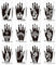 24 Stück Hennas Tattoos Schablonen Kit, Indische Arabische Henna Tattoo Schablonen, Elevapulse Henna Tattoo Schablonens Set, Tattoo Schablones Aufkleber Glitzer AirBrush Tattoos für Frauen Mädchen