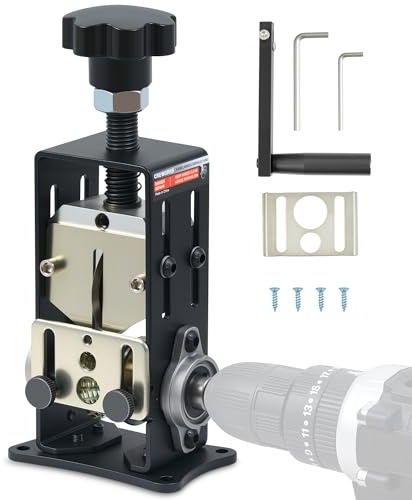 CREWORKS Dénudeur de Fils Manuel 1,5 à 25 mm, Machine à Dénuder Câbles Compatible avec Perceuse, Dénudeur de Fils de Cuivre pour Fils de Récupération avec 2 Plaques d'Alimentation, Noir