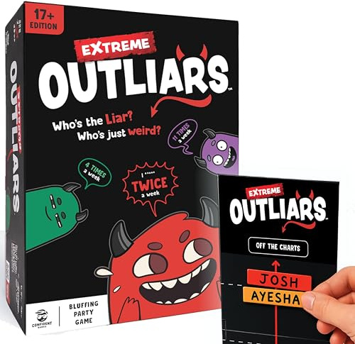 Extreme Outliars - Outrageous Bluffing Party Game for Groups Ages 17+ | Spot the Liar with Hilarious Secrets Revealed | Best Party Game for Adult Game Night, Hen Party & Stag Dos | 3-20 players