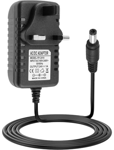 24V 1A Power Supply Adapter 100-240V 50/60hz AC to DC Wall Charger | 5.5mmx2.1mm Power Charger for Digital Products LED Strip Lights Wireless Router Speakers CCTV Camera Submersible Pumps(L 1m)