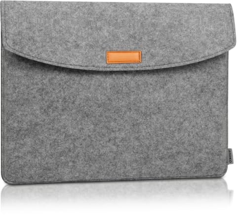 MoKo 13-14 Inch Slim Felt Laptop Sleeve Bag | Laptop Carrying Case Fits MacBook Air/Neo 13-inch M5/A18 Pro and MacBook Pro 14-inch M5/M4/M3/M2/M1, Light Gray