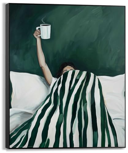 REINDERS Wandbild, Kaffee im Bett, Schlafzimmer, MDF, 50 x 40