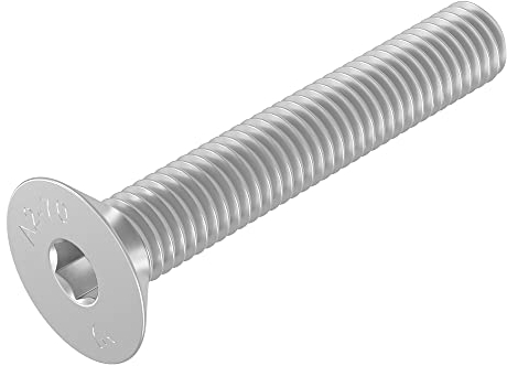 SECCARO Senkschraube M8 x 50 mm, Edelstahl V2A VA A2, DIN 7991 / ISO 10642, Innensechskant, 20 Stück