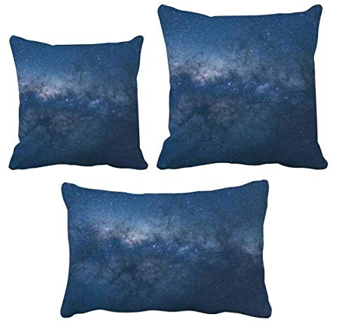 DIYthinker Dunkle Galaxie Blaue Sterne Wolken werfen Kissen Set Einfügen Kissen Deckel Startseite Sofa Dekor Geschenk