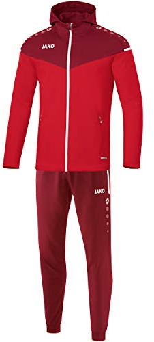Jako Herren Trainingsanzug Polyester Champ 2.0 mit Kapuze, rot/Weinrot, L, M9420