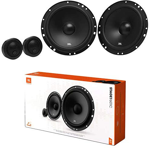 1 kit 2 Voies Compatible avec JBL STAGE1 601C 6,5 165 mm 16,50 cm 40 Watts rms 200 Watts Max avec 2 woofers 2 tweeters 4 ohms Voiture, la Paire