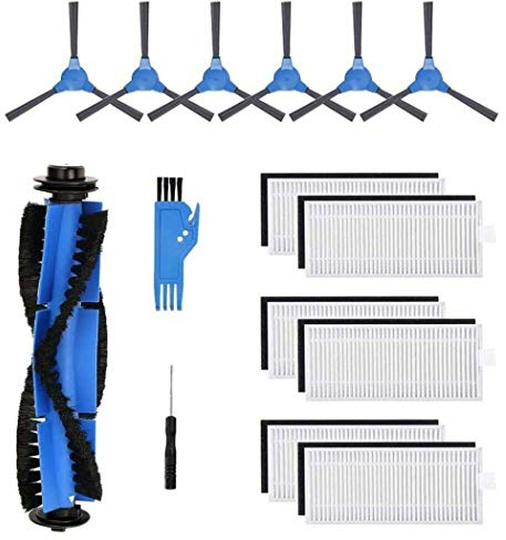 Ersatzteile für Kyvol Cybovac E20, E30, E31 Roboterstaubsauger, 6 Bürsten + 6 Filter + 1 Hauptbürste + 1 Schneider