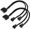 2Pcs/Pack SATA 15Pin to 2 * 4Pin Cooling Fan Adapter Cable 2-Way Converter 22AWG Cable