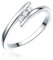 Rafaela Donata Damen Bandring aus 925/- Sterling Silber Zirkonia weiß im Brillantschliff - Silberring Damenring