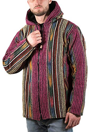 Kunst und Magie Kapuzenjacke Baumwolle gefüttert Unisex Hoodie, Größe:L, Farbe:Pink